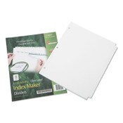 AbilityOne® 7530016006982 SKILCRAFT Avery Index Maker Dividers, 8-Tab, 11 x 8.5, White, 5 Sets Item: NSN6006982
