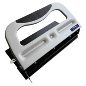 AbilityOne® 7520016203315, SKILCRAFT Heavy-Duty Three-Hole Punch, 9/32" Holes, 32-Sheet, Black Item: NSN6203315