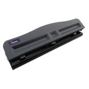 AbilityOne® 7520016203827, SKILCRAFT Light-Duty Three-Hole Punch, 9/32" Holes, 10-Sheet, Black Item: NSN6203827