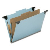 AbilityOne® 7530016216200, SKILCRAFT Hanging Classification Folders, Legal Size, 1 Divider, 2/5-Cut Exterior Tabs, Light Blue, 10/Box Item: NSN6216200