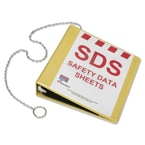 AbilityOne® 7510016236240, SKILCRAFT Global Harmonized System Safety Data Sheet Binder, 3 Rings, 2" Capacity, 11 x 8.5, Yellow Item: NSN6236240