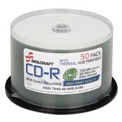 AbilityOne® 7045016269521, SKILCRAFT CD-R Recordable Disc, 700 MB/80 min, 52x, Spindle, White, 50/Pack Item: NSN6269521
