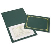 AbilityOne® 7510016272961, SKILCRAFT Gold Foil Document Cover, 12.5 x 9.75, Green, 6/Pack Item: NSN6272961