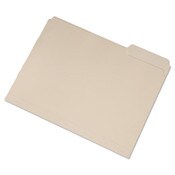 AbilityOne® 7530016458091, SKILCRAFT Single Tab File Folders, 1/3-Cut Tabs: Right Position, Letter Size, 0.75" Expansion, Manila, 100/Box Item: NSN6458091