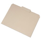 AbilityOne® 7530016458096, SKILCRAFT Single Tab File Folders, 1/3-Cut Tabs: Center Position, Letter Size, 1" Expansion, Manila, 100/Box Item: NSN6458096