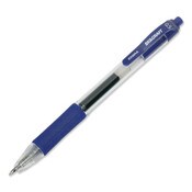 AbilityOne® 7520016473134, SKILCRAFT Gel Pen, Retractable, Fine 0.5 mm, Blue Ink, Clear/Blue Barrel, Dozen Item: NSN6473134