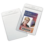 AbilityOne® 8455016485710, SKILCRAFT Resealable Badge Holder, Clear, 25/Box Item: NSN6485710
