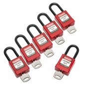 AbilityOne® 5340016502636, SKILCRAFT Lockout Tagout Padlocks, 1 Set of 6 Keyed Alike Item: NSN6502636