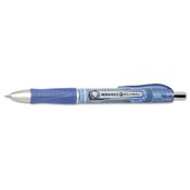 AbilityOne® 7520016539299, SKILCRAFT Needle Point Roller Ball Pen, Retractable, Fine 0.7 mm, Blue Ink, Blue/White/Black Barrel, Dozen Item: NSN6539299