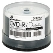 AbilityOne® 7045016582772, SKILCRAFT Laser Printable DVD-R, 4.7 GB, 16x, Spindle, White, 50/Pack Item: NSN6582772