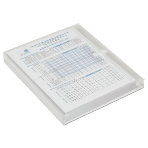 AbilityOne® 7520016616681, SKILCRAFT Poly Hook-and-Loop Side-Loading 1.25" Expansion Envelope, 1 Section, Letter Size, Clear, 5/Pack Item: NSN6616681