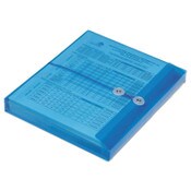 AbilityOne® 7530016618833, SKILCRAFT Poly String/Button Side-Loading 1.25" Expansion Envelope, 1 Section, Letter Size, Blue, 5/Pack Item: NSN6618833