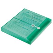 AbilityOne® 7530016618835, SKILCRAFT Poly String/Button Side-Loading 1.25" Expansion Envelope, 1 Section, Letter Size, Green, 5/Pack Item: NSN6618835