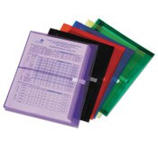 AbilityOne® 7530016618837 SKILCRAFT Poly Hook/Loop Side-loading 1.25" Expansion Envelope, 1 Section, Letter Size, Assorted Colors, 5/Pack Item: NSN6618837
