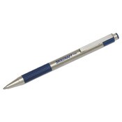 AbilityOne® 7520016661051, SKILCRAFT Zebra Ballpoint Pen, Retractable, Fine 0.7 mm, Blue Ink, Stainless Steel Barrel, 2/Pack Item: NSN6661051