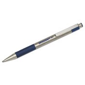 AbilityOne® 7520016661052, SKILCRAFT Zebra Ballpoint Pen, Retractable, Medium 1 mm, Blue Ink, Stainless Steel Barrel, 2/Pack Item: NSN6661052