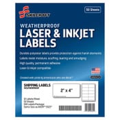 AbilityOne® 7530016736220, SKILCRAFT Weatherproof Mailing Labels, Laser Printers, 2 x 4, White, 10/Sheet, 50 Sheets/Pack Item: NSN6736220