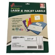 AbilityOne® 7530016736514 SKILCRAFT Recycled Laser and Inkjet Labels, Inkjet/Laser Printers, 1.33 x 4, White, 14/Sheet, 25 Sheets/Pack Item: NSN6736514