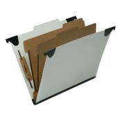 AbilityOne® 7530016816250, SKILCRAFT Classification Folder, 2" Expansion, 2 Dividers, 6 Fasteners, Letter Size, Light Green, 10/Box Item: NSN6816250