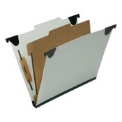 AbilityOne® 7530016816253, SKILCRAFT Classification Folder, 2" Expansion, 1 Divider, 4 Fasteners, Letter Size, Light Green, 10/Box Item: NSN6816253
