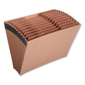 AbilityOne® 7530016819290, SKILCRAFT Expanding File, Jan-Dec, 9" Expansion, 12 Sections, 1/12-Cut Tabs, Letter Size, Brown Item: NSN6819290