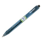 AbilityOne® 7520016827164 SKILCRAFT Recycled Water Bottle Ballpoint Pen, Retractable, Fine 0.5 mm, Black Ink, Clear Barrel, Dozen Item: NSN6827165