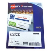 AbilityOne® 7530016878805 SKILCRAFT/AVERY Tent Cards, White, 3.5 x 11, 1 Card/Sheet, 50 Cards/Box Item: NSN6878805