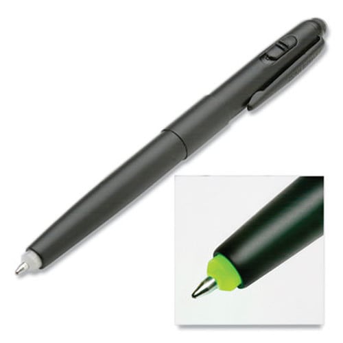 AbilityOne® 7520016910488, SKILCRAFT Luminator Ballpoint Pen/Flashlight, Green LED, Retractable, Medium 1 mm, Black Ink, Black Barrel Item: NSN6910488