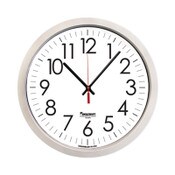 AbilityOne® 6645016986555 SKILCRAFT Silver Quartz Wall Clock, 14.5" Overall Diameter, 1 AA (sold separately) Item: NSN6986555