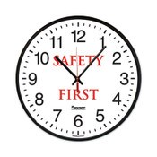 AbilityOne® 6645016986556 SKILCRAFT Safety Message Quartz Wall Clock, Safety First, 12.75" Overall Diameter, 1 AA (sold separately) Item: NSN6986556