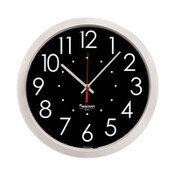 AbilityOne® 6645016986560 SKILCRAFT High Contrast Quartz Wall Clock, 14.5" Overall Diameter, White Case, 1 AA (sold separately) Item: NSN6986560