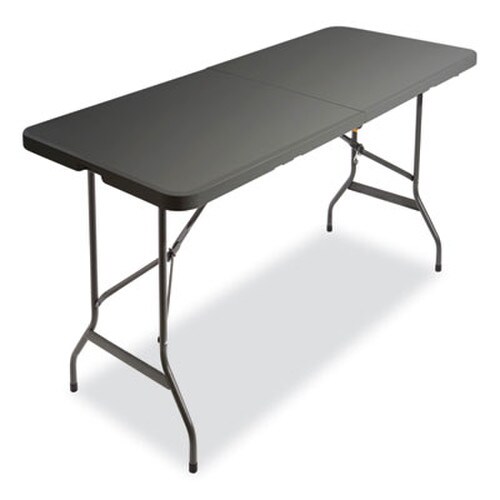 AbilityOne® 7110017025670, SKILCRAFT Bi-Fold Folding Table, Rectangular, 30w x 69d x 26h, Charcoal Gray Item: NSN7025670