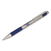 AbilityOne® 7520017024609, SKILCRAFT Zebra Stainless-Steel Gel Pen, Retractable, Medium 0.7 mm, Blue Ink, Silver/Blue Barrel, 2/Pack Item: NSN7027809
