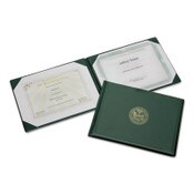 AbilityOne® 7510007557077, SKILCRAFT Award Certificate Holder, 8.5 x 11, Army Seal, Green/Gold Item: NSN7557077