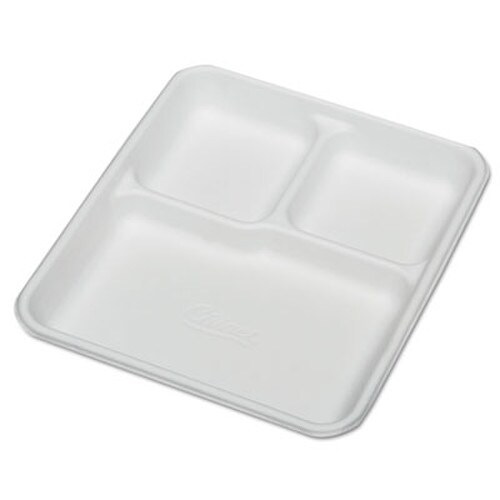 AbilityOne® 7350009269233, SKILCRAFT Rectangular Compartment Plates, 10 x 8, White, 500/Box Item: NSN9269233