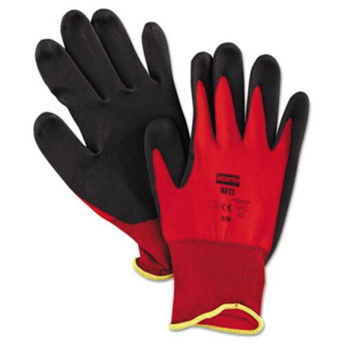 North Safety® NorthFlex Red Foamed PVC Palm Coated Gloves, Medium, Dozen Item: NSPNF118M