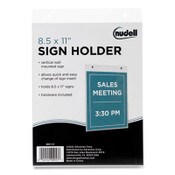 NuDell™ Clear Plastic Vertical-Orientation Wall Sign Holder with Mounting Screws, Quick-Change Insert System, 8.5 x 11 Insert Item: NUD38011Z