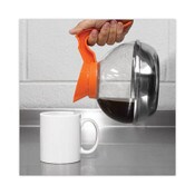 Coffee Pro Unbreakable Decaffeinated Coffee Decanter, 12-Cup, Stainless Steel/Polycarbonate, Orange Handle Item: OGFCPU13