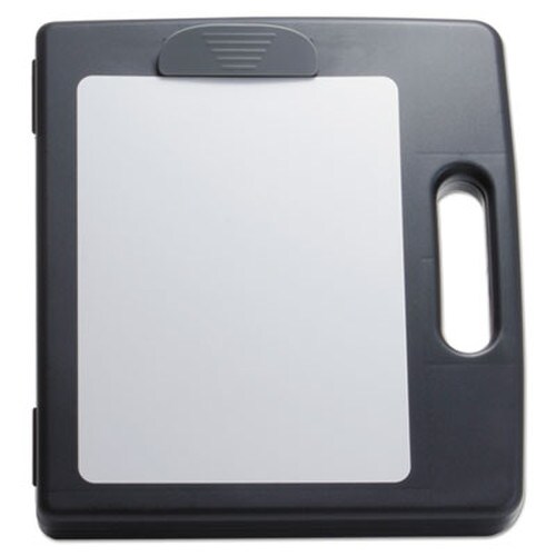 Officemate Portable Dry Erase Clipboard Case, 0.5" Clip Capacity, Holds 8.5 x 11 Sheets, Charcoal Item: OIC83382