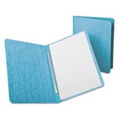 Oxford™ Heavyweight PressGuard and Pressboard Report Cover w/Reinforced Side Hinge, 2-Prong Fastener, 3" Cap, 8.5 x 11, Light Blue Item: OXF12701