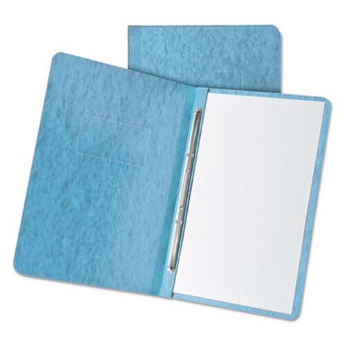 Oxford™ Heavyweight PressGuard and Pressboard Report Cover w/Reinforced Side Hinge, 2-Prong Fastener, 3" Cap, 8.5 x 11, Lgt Blue Item: OXF12901