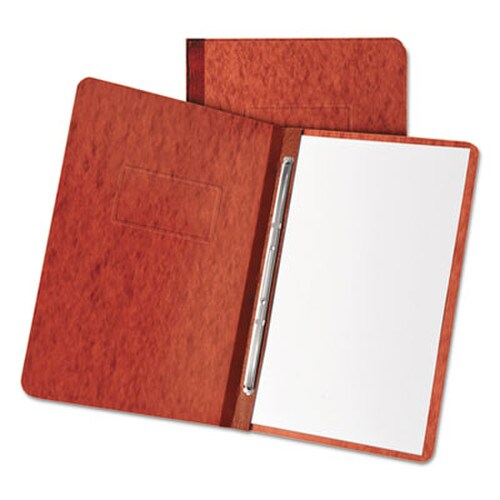 Oxford™ Heavyweight PressGuard and Pressboard Report Cover w/Reinforced Side Hinge, 2-Prong Metal Fastener, 3" Cap, 8.5 x 11, Red Item: OXF12934