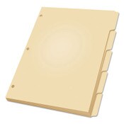 Oxford™ Write-On Tab Dividers, 5-Tab, 11 x 8.5, Manila, 20 Sets Item: OXF13V