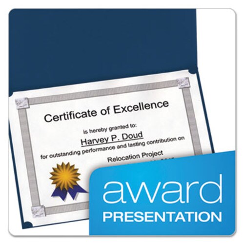 Oxford™ Certificate Holder, 11.25 x 8.75, Dark Blue, 5/Pack Item: OXF29900235BGD