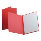 Oxford™ Report Cover, Three-Prong Fastener, 0.5" Capacity, 8.5 x 11, Red/Red, 25/Box Item: OXF52511