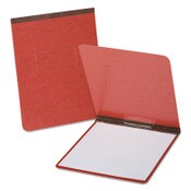 Oxford™ PressGuard Report Cover with Reinforced Top Hinge, Two-Prong Metal Fastener, 2" Capacity, 8 x 14, Red/Red Item: OXF71634