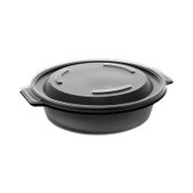 Pactiv Evergreen EarthChoice MealMaster Container with Lid, 16 oz, 7 x 7 x 1.8, Black/Clear, Plastic, 252/Carton Item: PCT0CN8071600BL