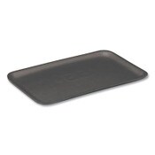 Pactiv Evergreen Supermarket Tray, #7S, 5.63 x 14.16 x 0.67, Black, Foam, 250/Carton Item: PCT0TFB07S00000