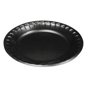 Pactiv Laminated Foam Dinnerware, Plate, 6" dia, Black, 125/Pack, 8 Packs/Carton Item: PCT0TKB0006000Y