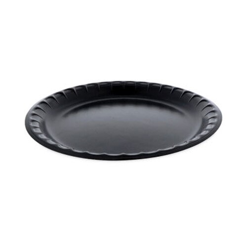 Pactiv Evergreen Placesetter Deluxe Laminated Foam Dinnerware, Plate, 10.25" dia, Black, 540/Carton Item: PCT0TKB0010000Y